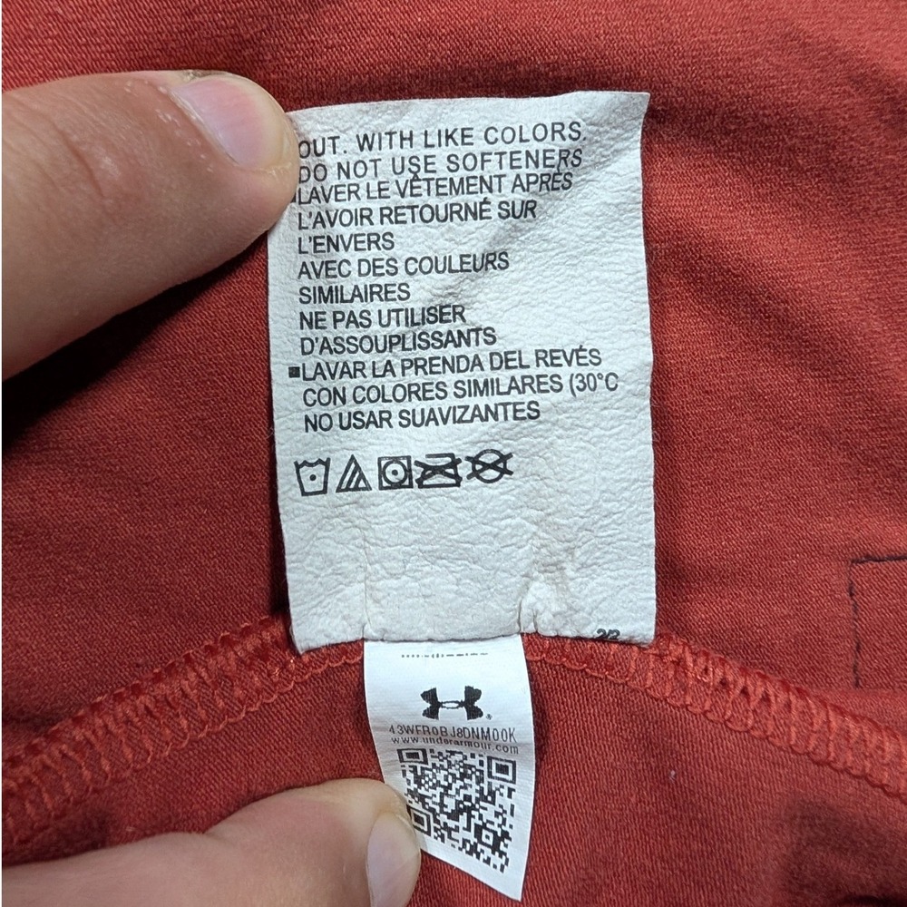 Under Armour Project Rock Tank Top Mens Small Orange 100 Percent Effort Guts - Picture 8 of 9